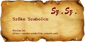 Szőke Szabolcs névjegykártya