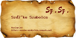 Szőke Szabolcs névjegykártya