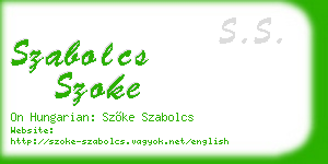 szabolcs szoke business card